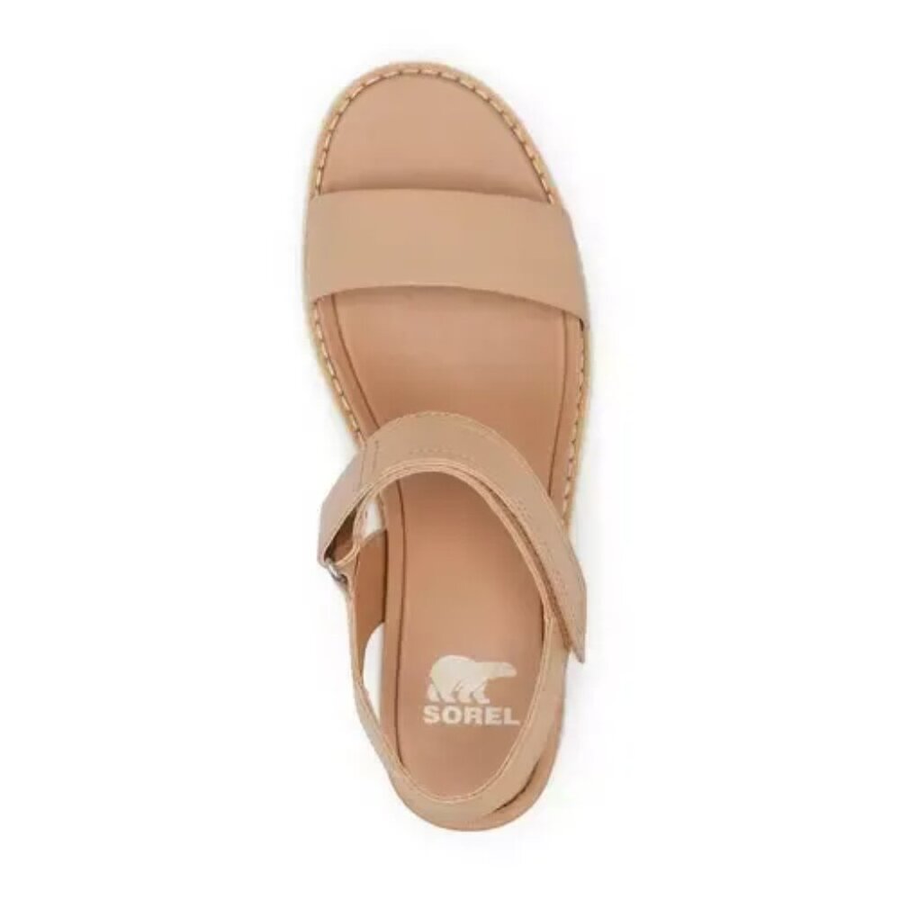 Women's SOREL Joanie™ IV Y Strap Wedge Sandals color Honest Beige  size 8M - Picture 5 of 5